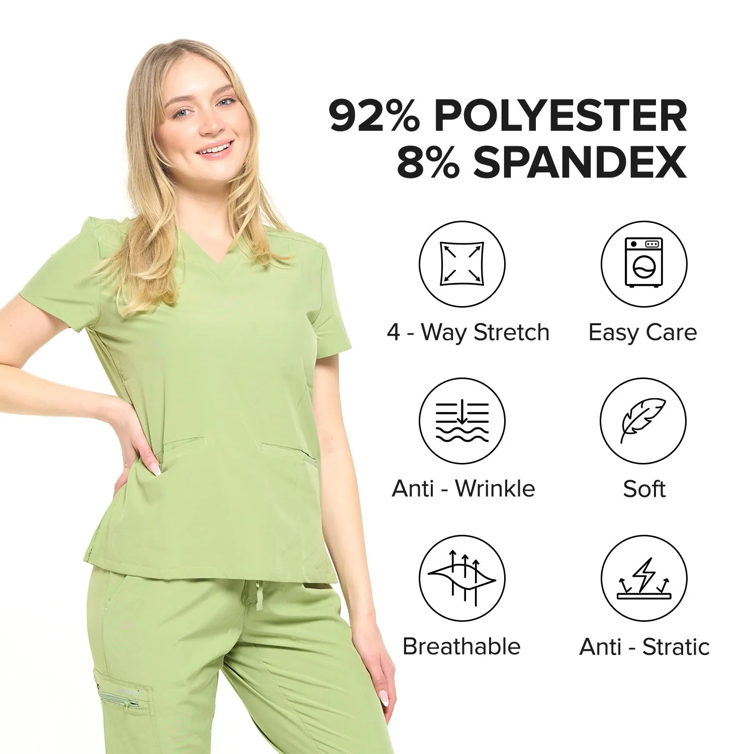 4-Way Stretch Unisex Jogger Scrubs Sets [FS2802]