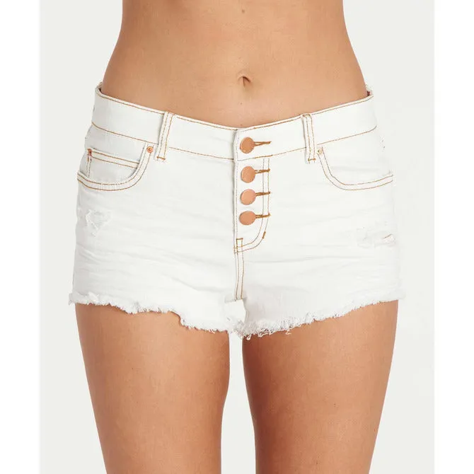 Billabong Women's Buttoned Up Denim Shorts | Sea Bleach