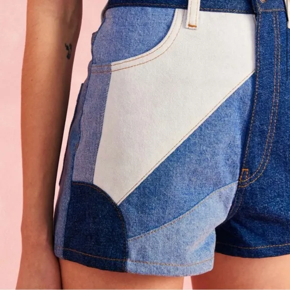 FARM Rio Denim Cut Out Jean Shorts
