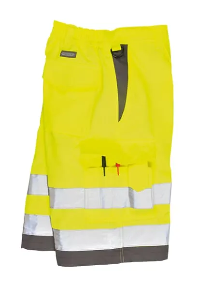 Hi Vis Poly cotton combat summer work shorts Portwest E043