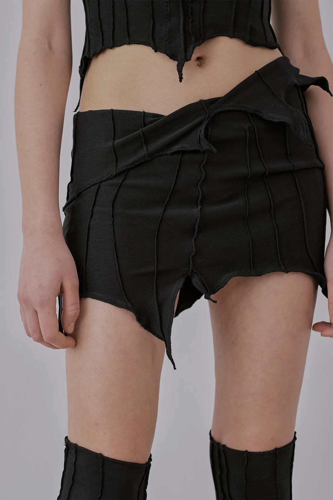 Ragged Mini Skirt